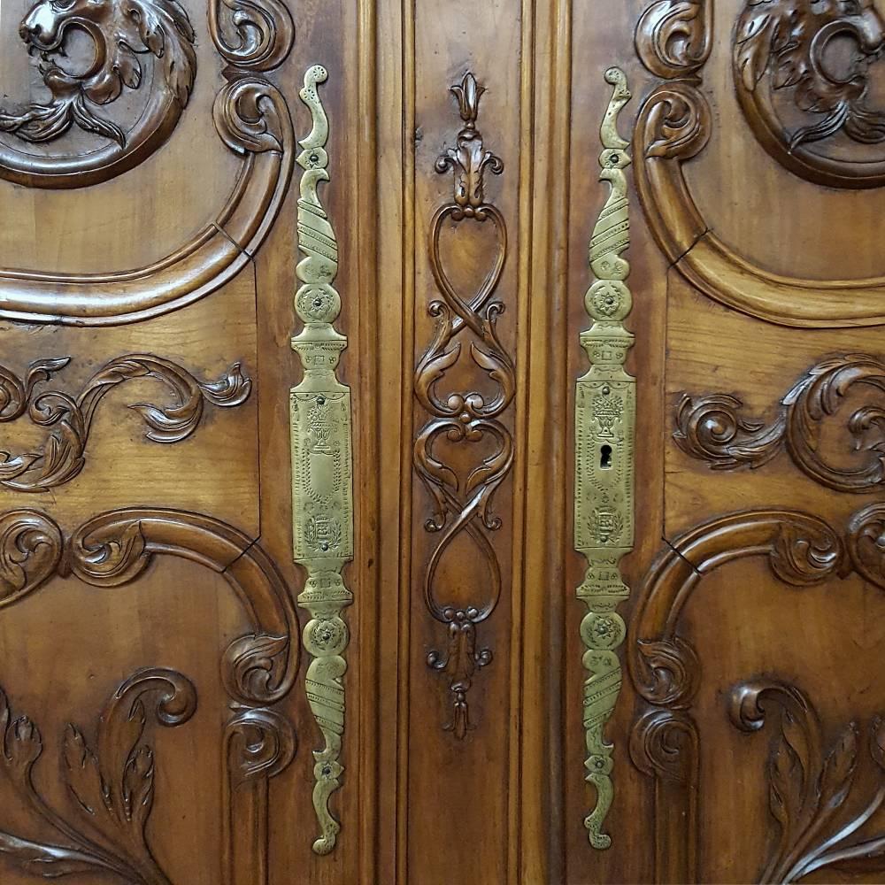 18th Century Country French Normandie Applewood Armoire 3