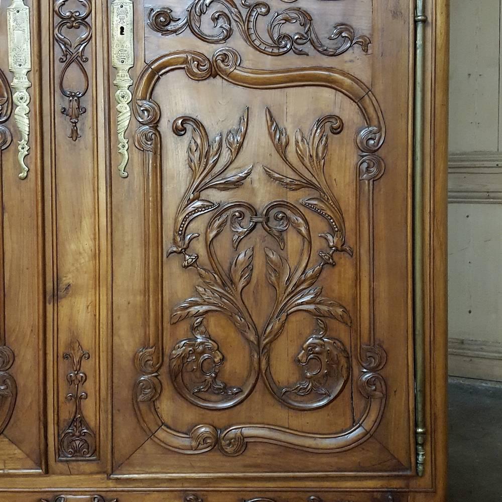 18th Century Country French Normandie Applewood Armoire 4