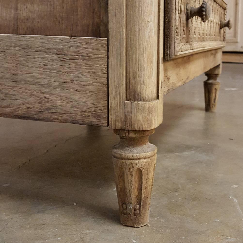Country French Louis XVI Hand Carved Stripped Oak Confiturier, Circa 1830s 4