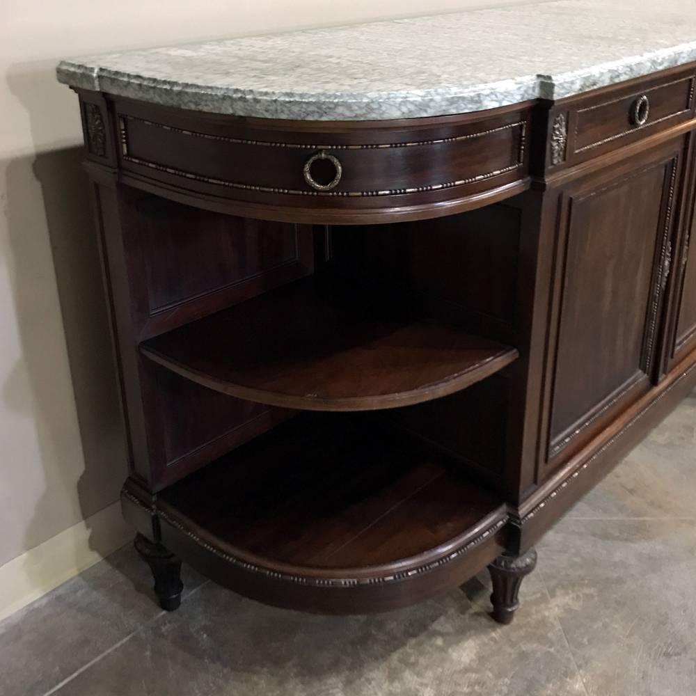 19th Century French Neoclassical Mahogany Marble Top Buffet 3