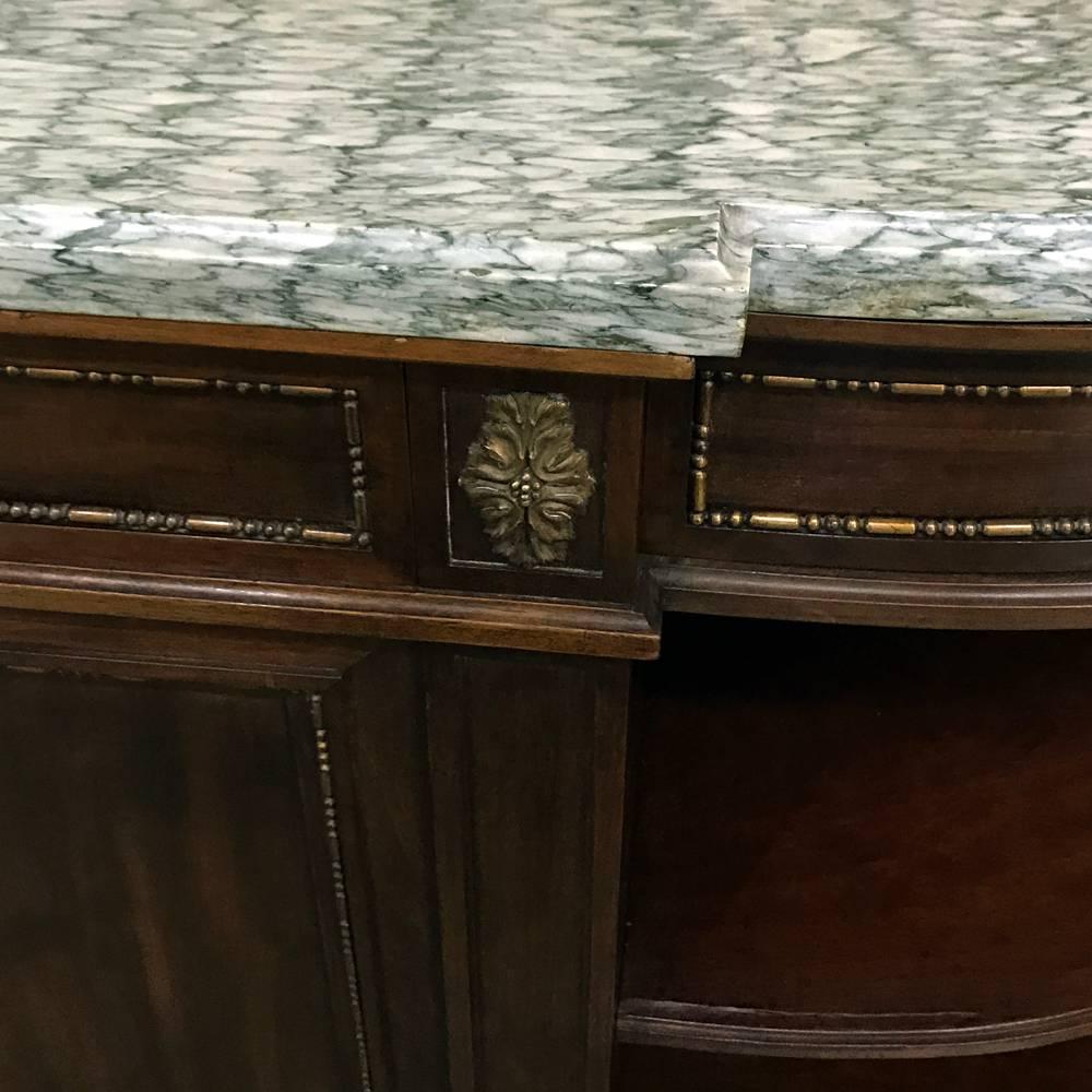 19th Century French Neoclassical Mahogany Marble Top Buffet 5