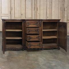 19th Century Shallow French Louis XIV Oak Buffet