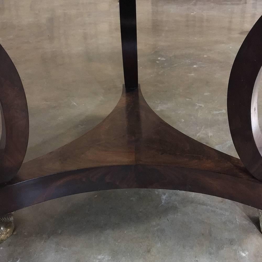 19th Century English Regency Period Mahogany Claw Foot Centre Table 2