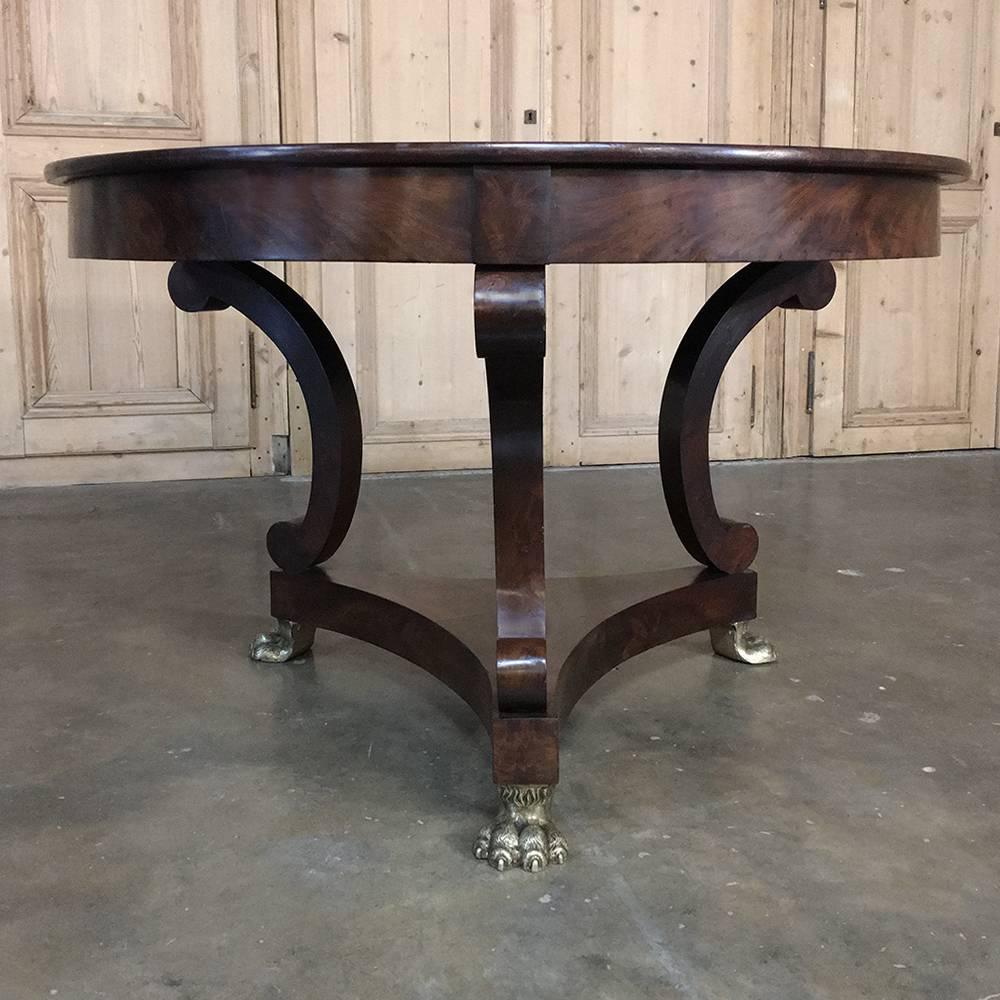 19th Century English Regency Period Mahogany Claw Foot Centre Table 5