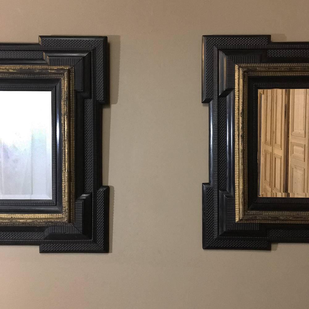 Pair of 19th Century Mirrors with Hand-Carved Frames 3