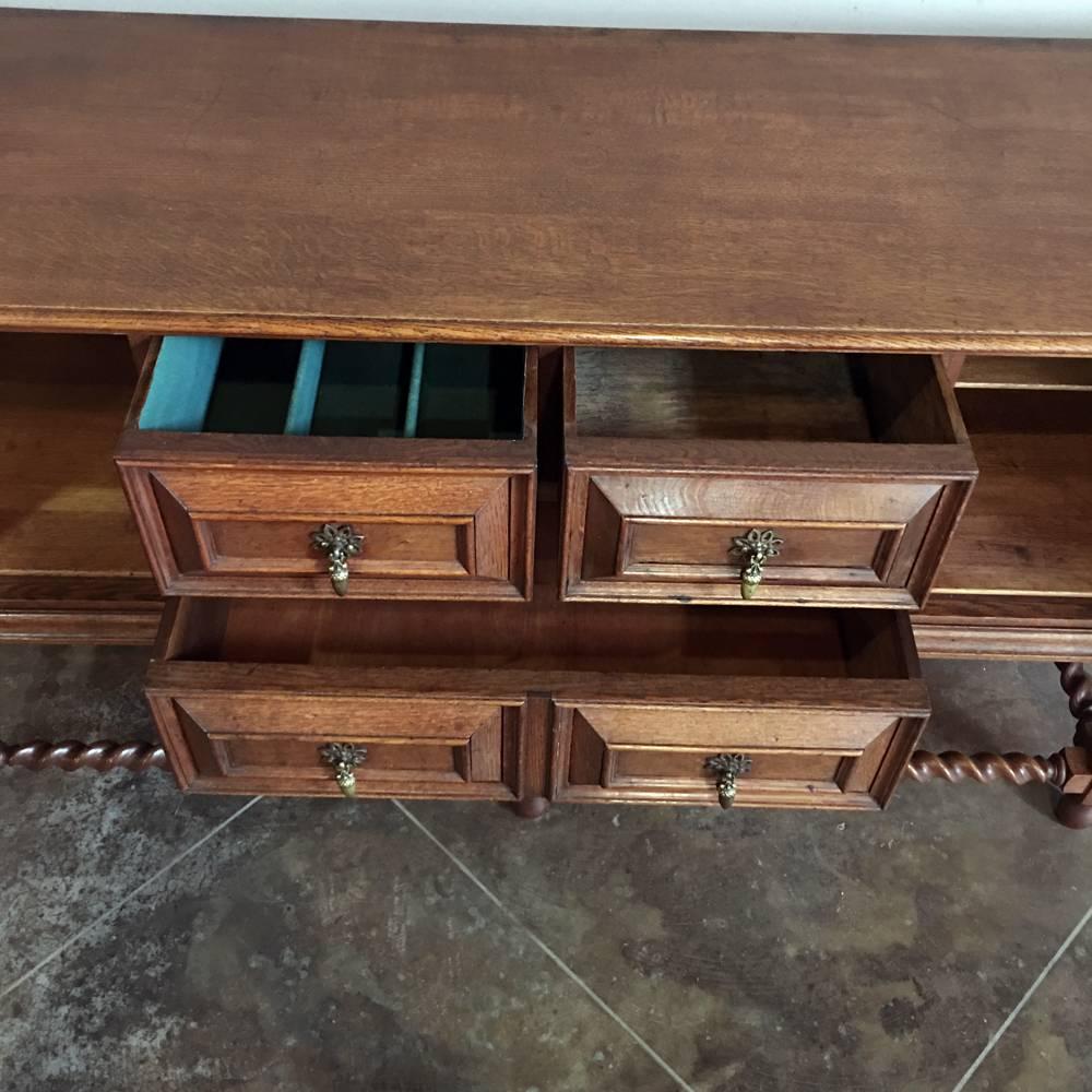 French Antique Jacobean Buffet, circa 1930