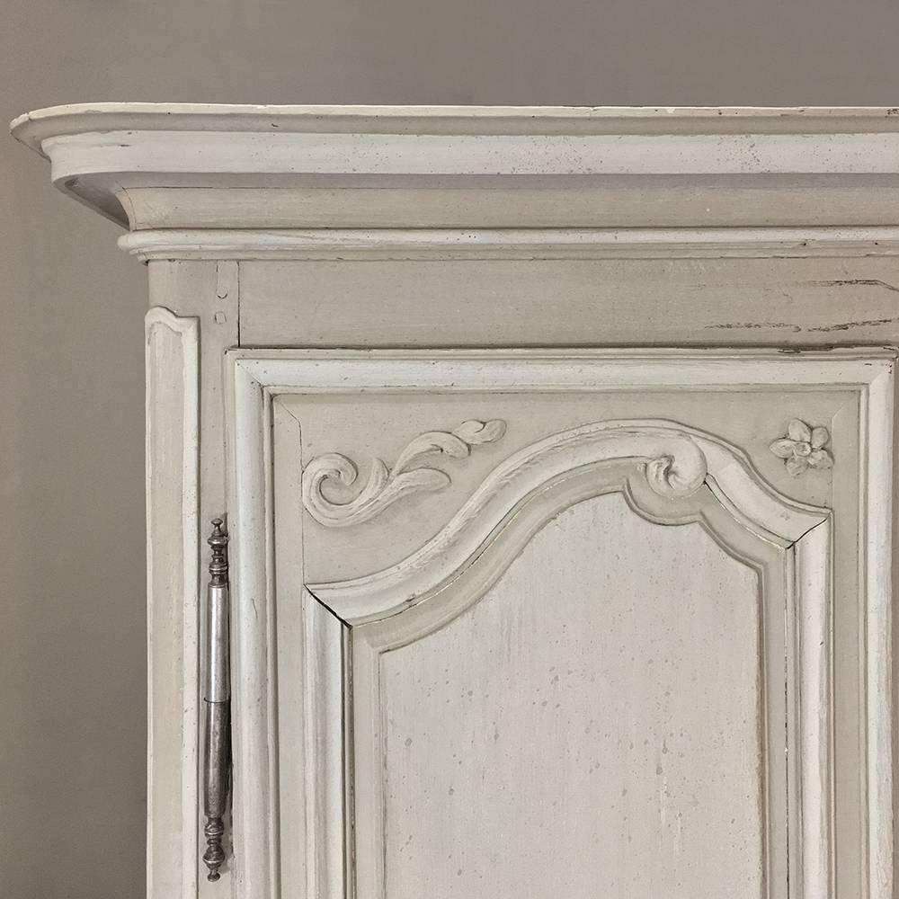 18th Century Painted Country French Armoire 3
