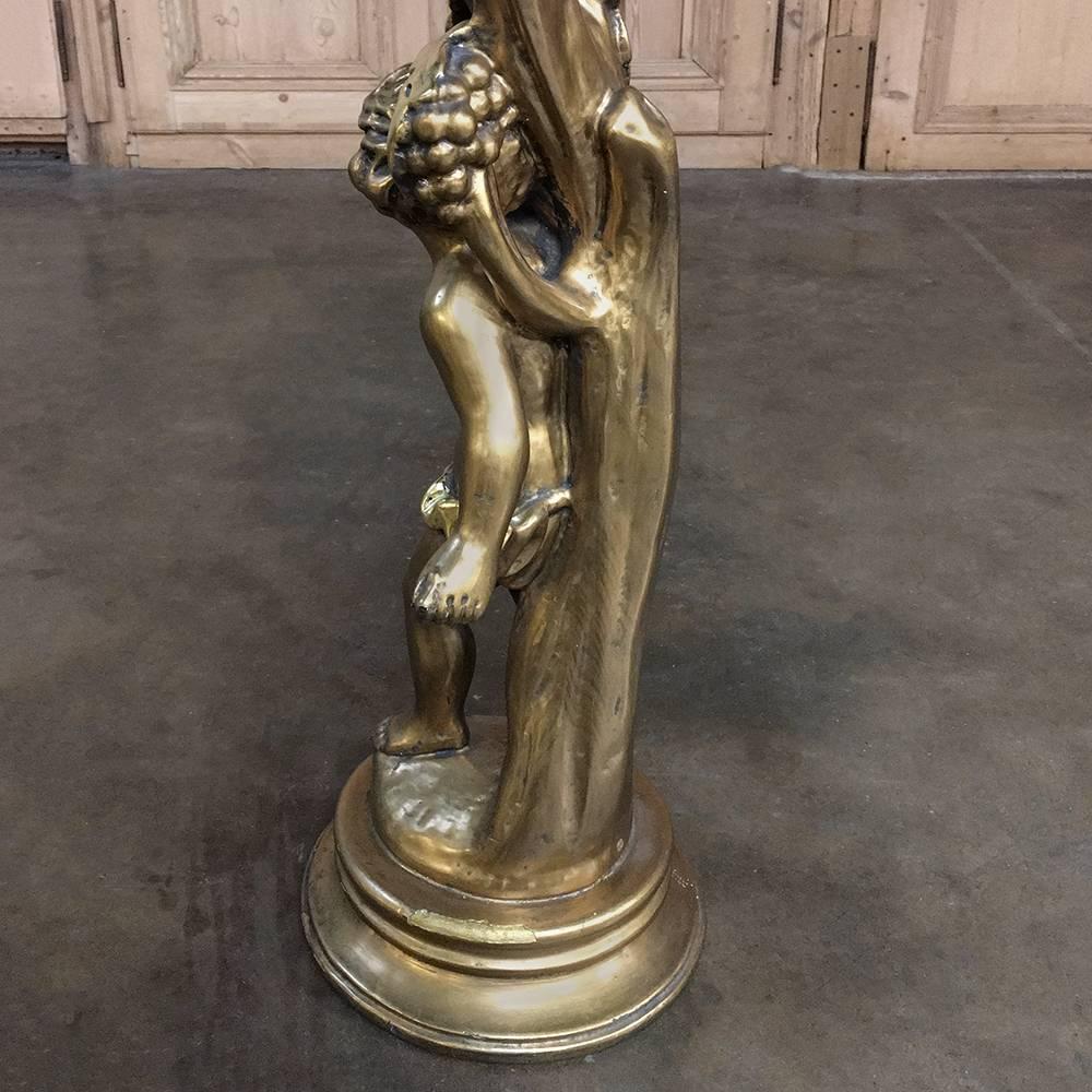 20th Century Antique Italian Giltwood Baroque Pedestal For Sale