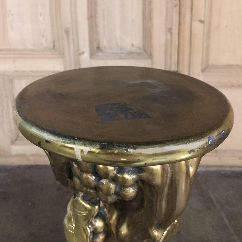 Antique Italian Giltwood Baroque Pedestal For Sale 1