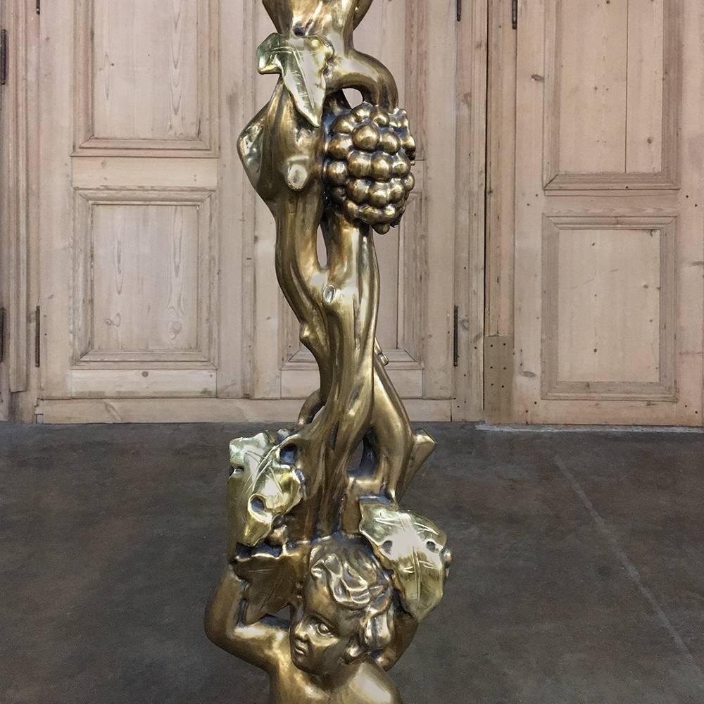 Antique Italian Giltwood Baroque Pedestal For Sale 5