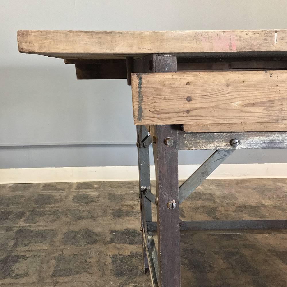 20th Century Antique Industrial Work Table