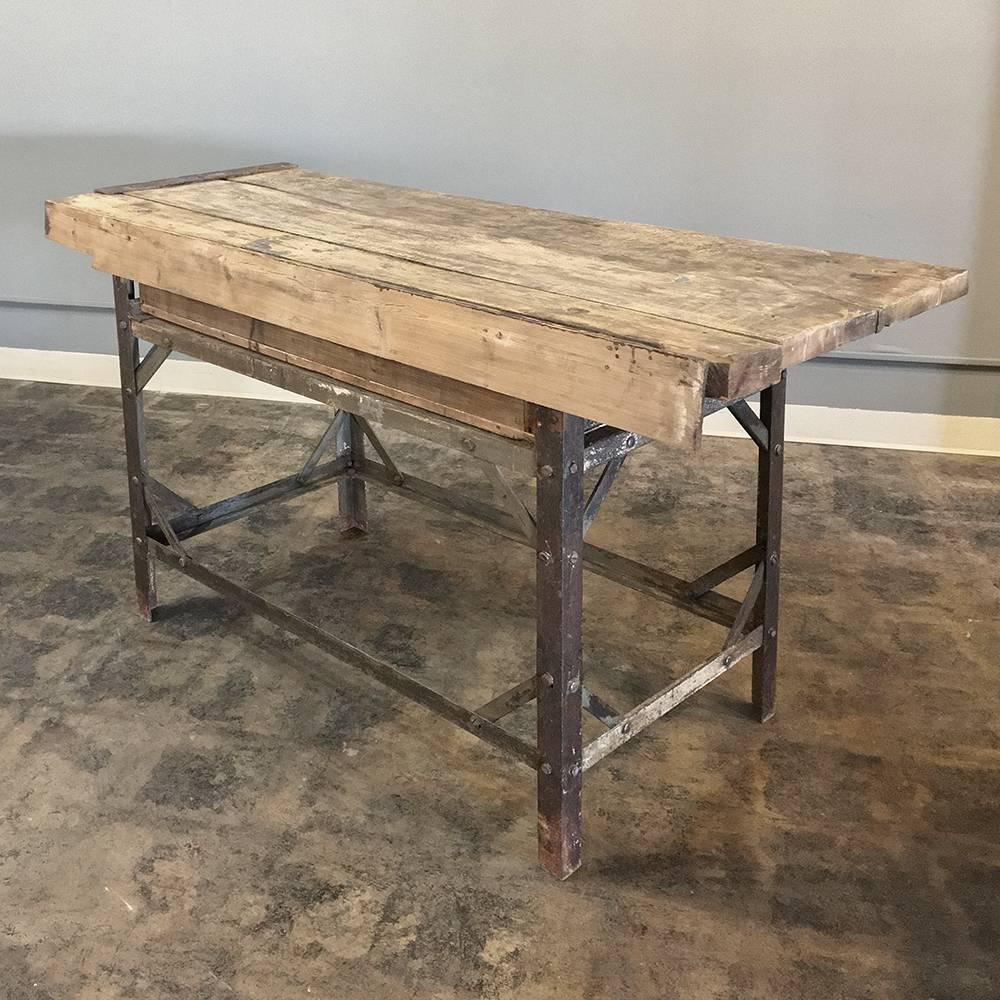 Antique Industrial Work Table 3
