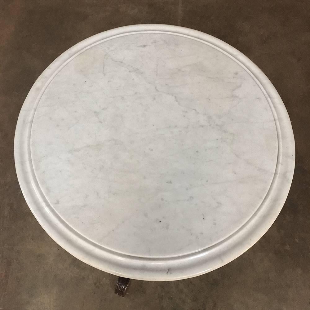 19th Century French Louis Philippe Marble-Top Centre Table 3