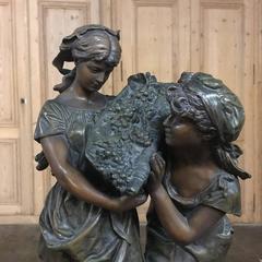 statue du 19e siècle d'Hyppolite Moreau "Les Vendanges"