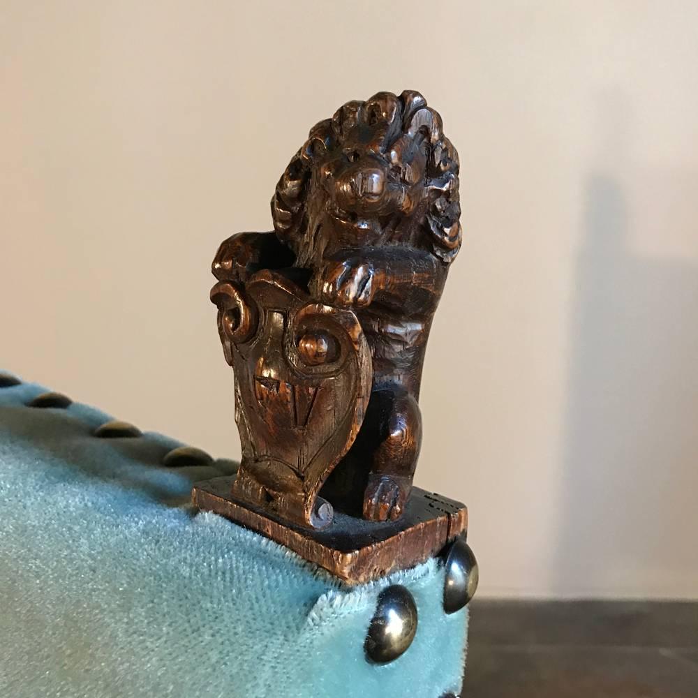 Grand 19th Century French Renaissance Armchair with Lions In Excellent Condition In Dallas, TX