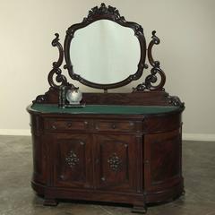 Napoleon III French Solid Mahogany Dresser, Vanity, circa 1850
