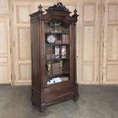19th Century French Louis XVI Rosewood Display Armoire