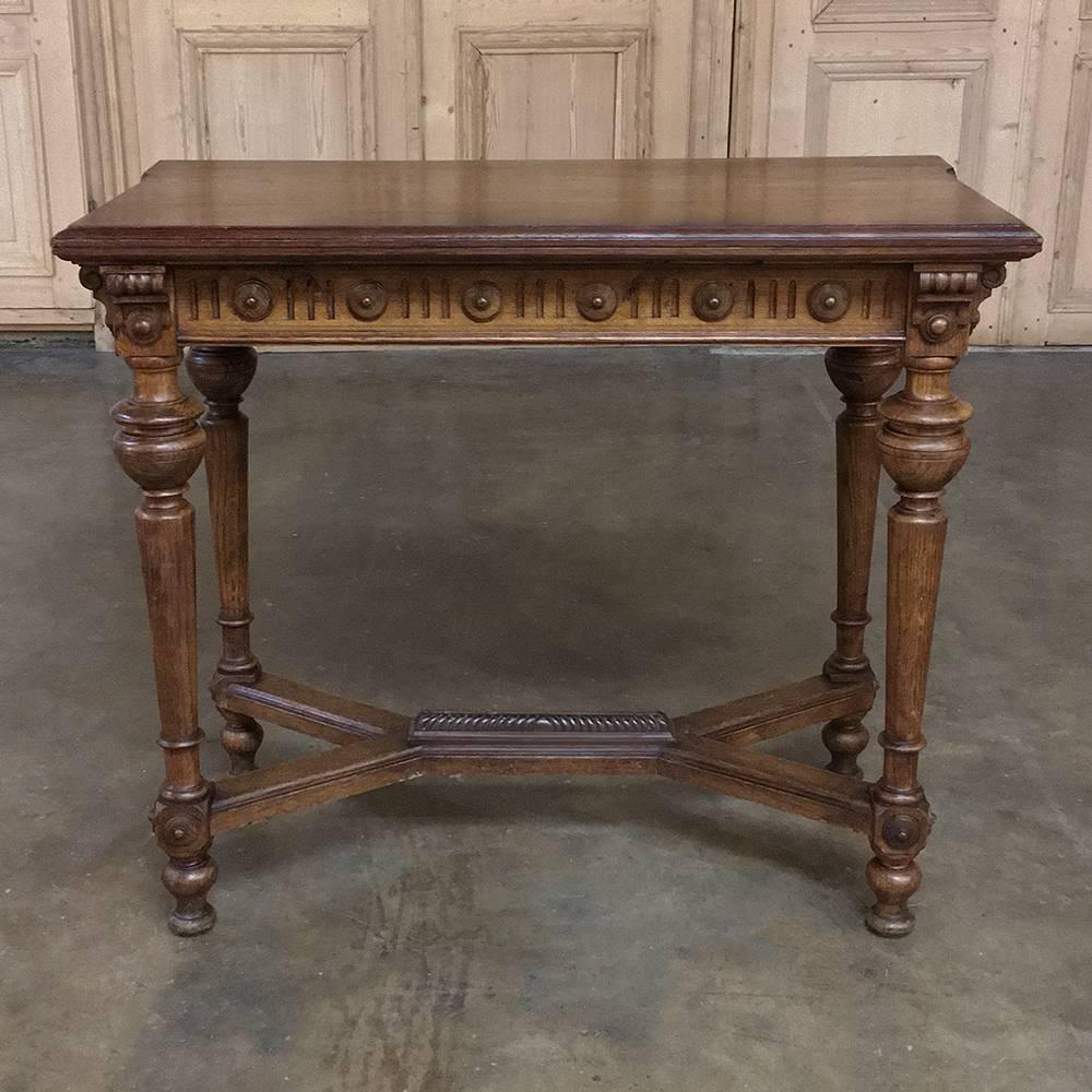Hand-Crafted 19th Century French Henri II Oak Game Table