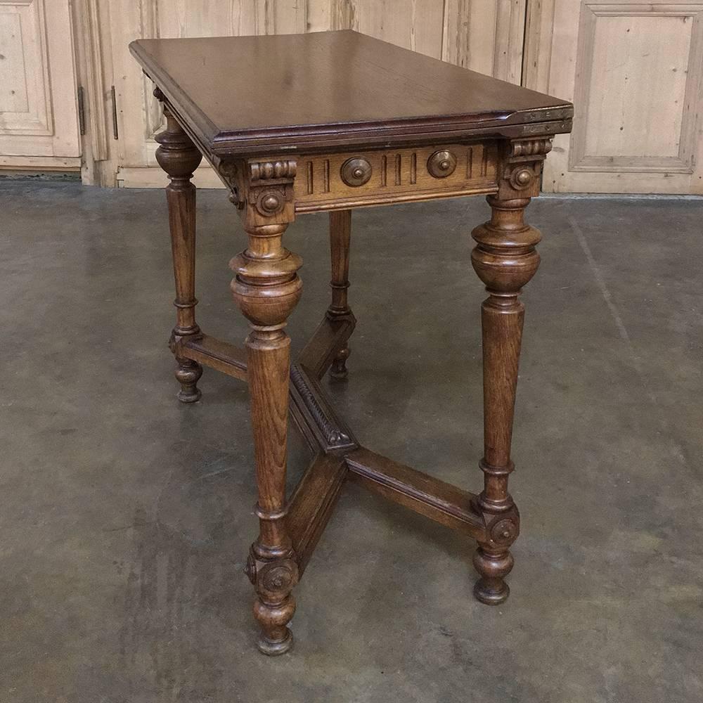 Late 19th Century 19th Century French Henri II Oak Game Table