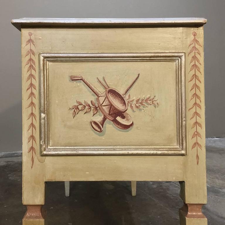 Early 20th Century Antique Italian Neoclassical Hand-Painted Buffet/Cabinet For Sale