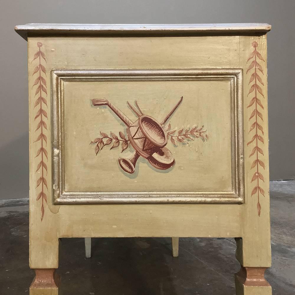 hand painted buffet cabinet