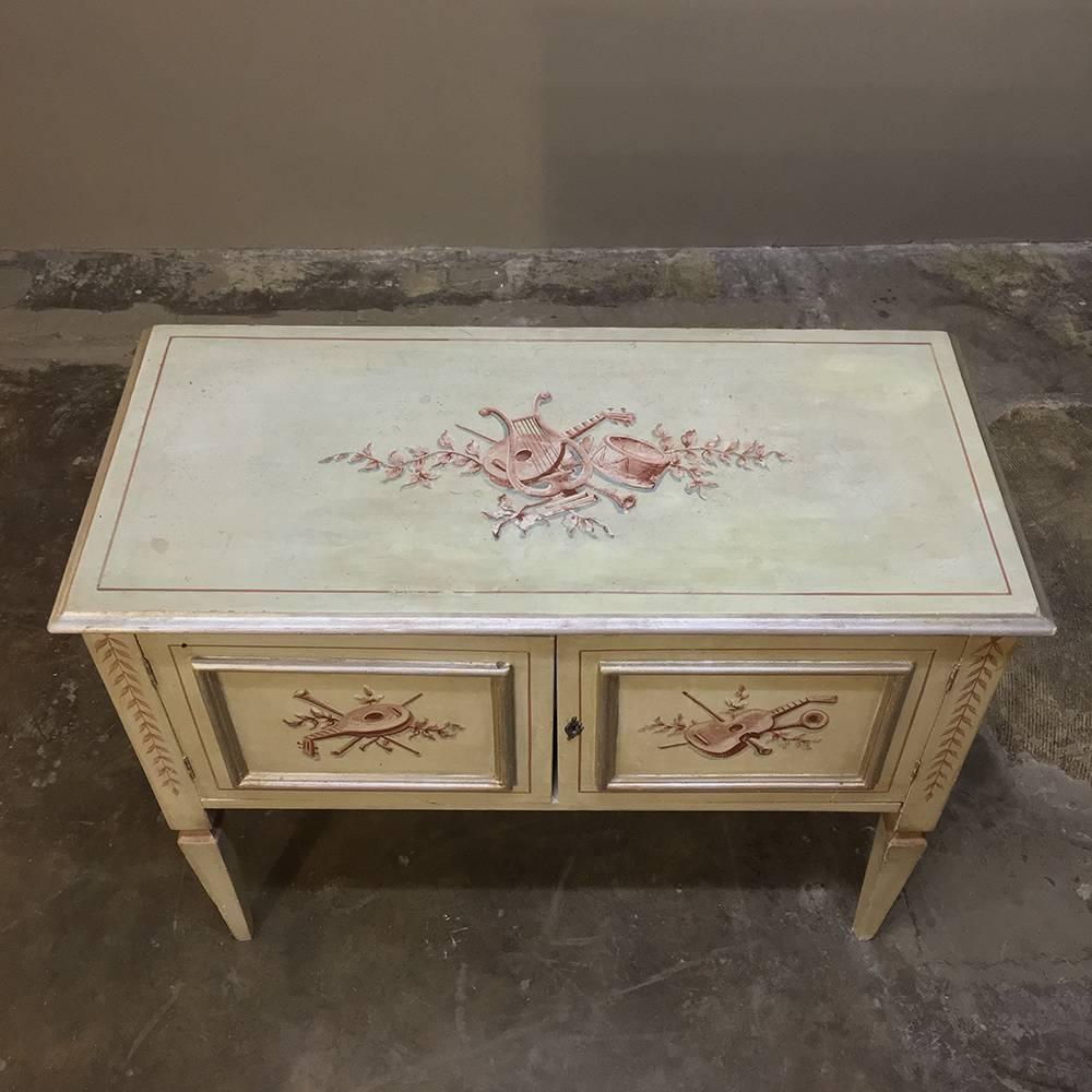 Antique Italian Neoclassical Hand-Painted Buffet/Cabinet For Sale 1