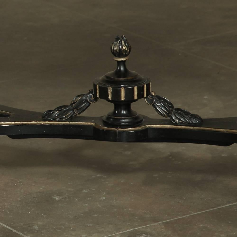 19th Century Neoclassical Ebonized End Table 1