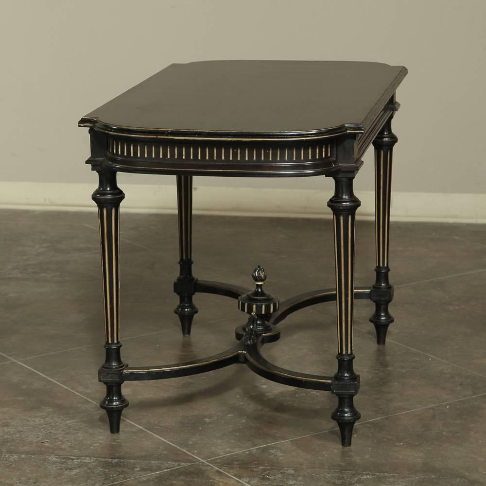 19th Century Neoclassical Ebonized End Table 2