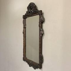 19th Century Italian Neoclassical Hand-Carved Gilded Mirror