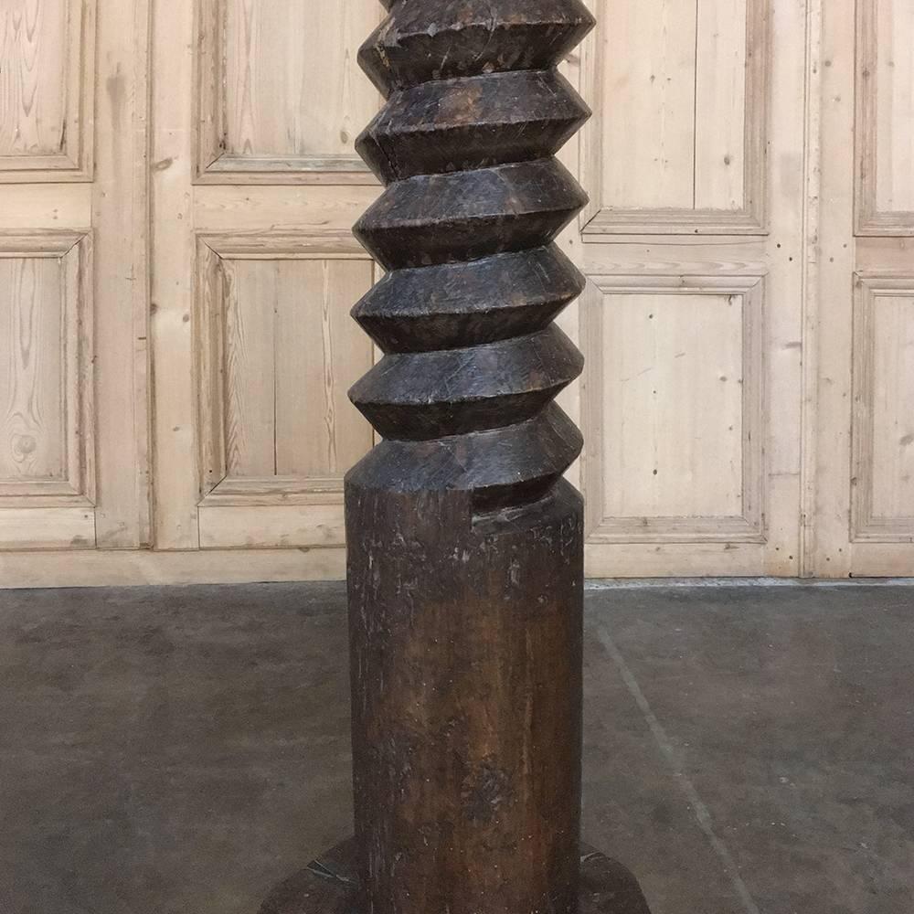 French 18th Century Rustic Wine Press Pedestal