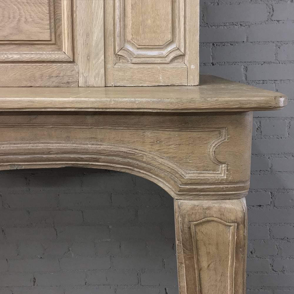 18th Century Hand-Carved Oak Fireplace Surround 3