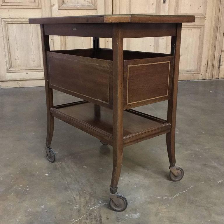 Antique Bar Cart or Tea Serving Cart with Tray at 1stDibs antique serving cart, antique tea