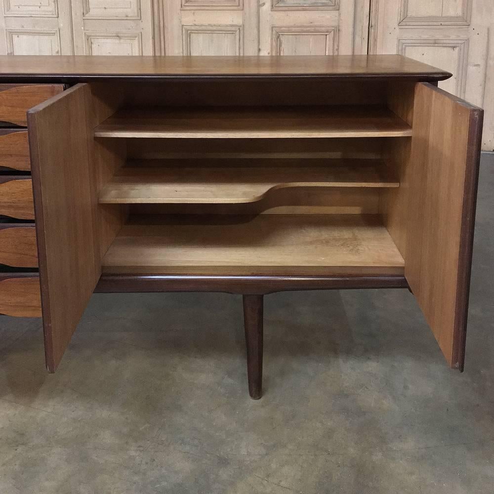 Hand-Crafted Mid-Century Modern Mahogany Low Buffet