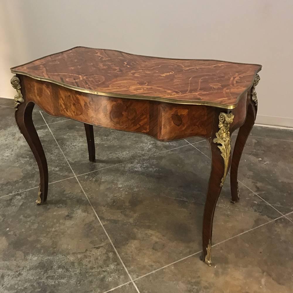 19th Century French Louis XIV Marquetry Desk 2