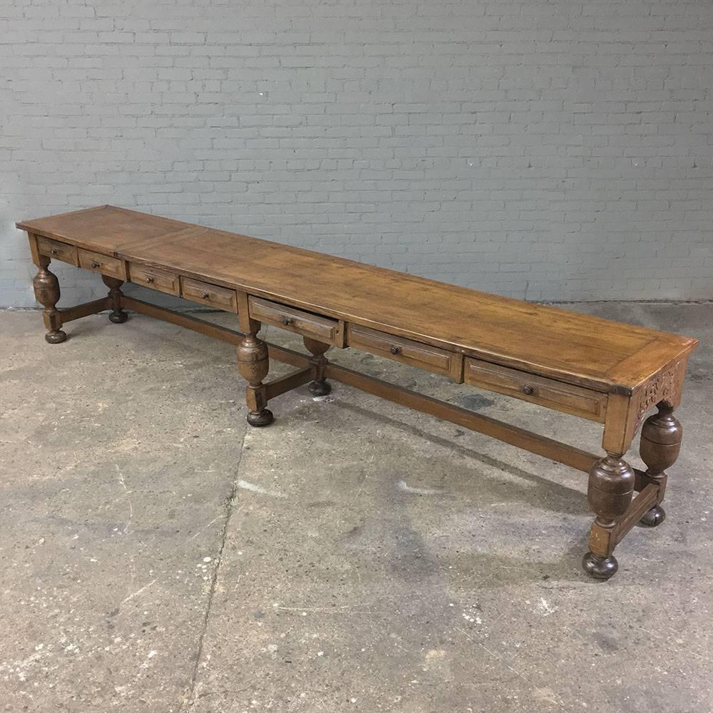 Hand-Crafted 19th Century Grand Conference Table