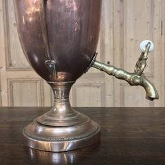 19th Century Copper and Brass Samovar, Tea Server