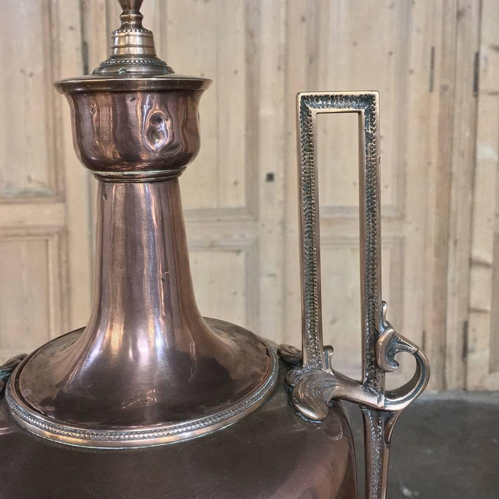 19th Century Copper and Brass Samovar, Tea Server 1
