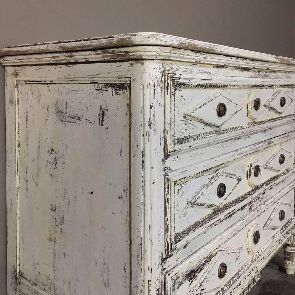 Early 19th Century Country French Directoire Painted Neoclassical Commode 1