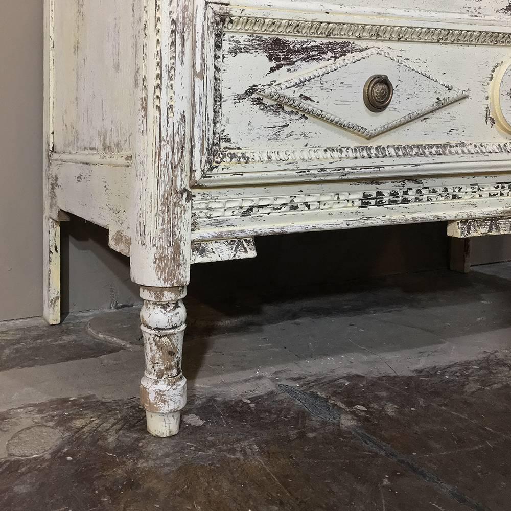 Early 19th Century Country French Directoire Painted Neoclassical Commode 2