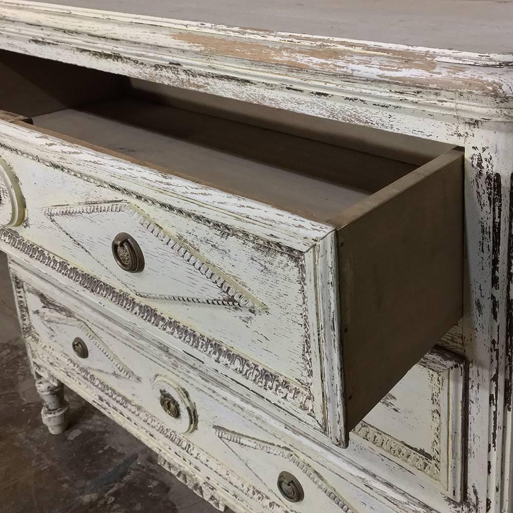 Early 19th Century Country French Directoire Painted Neoclassical Commode 3