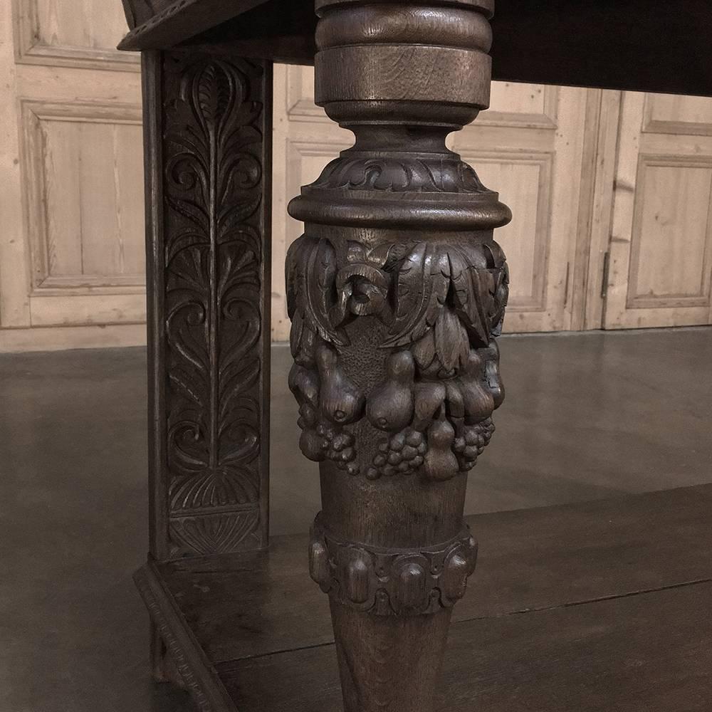 19th Century French Renaissance Console, Sofa Table In Excellent Condition In Dallas, TX