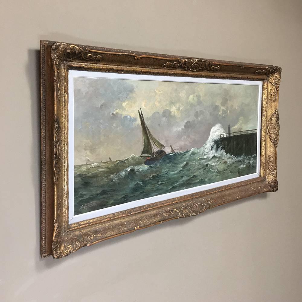 Antique Framed Oil Painting on Canvas 2