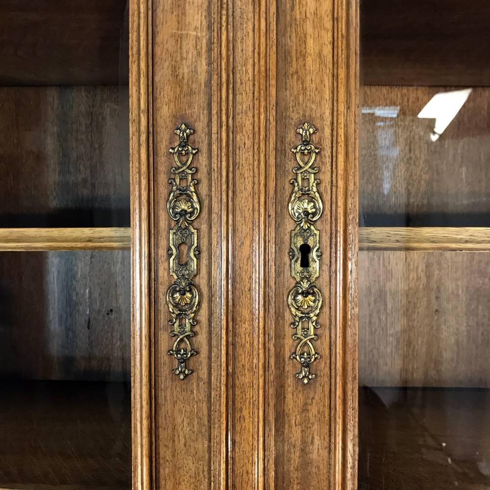 19th Century French Regence Walnut Bookcase, China Buffet 3