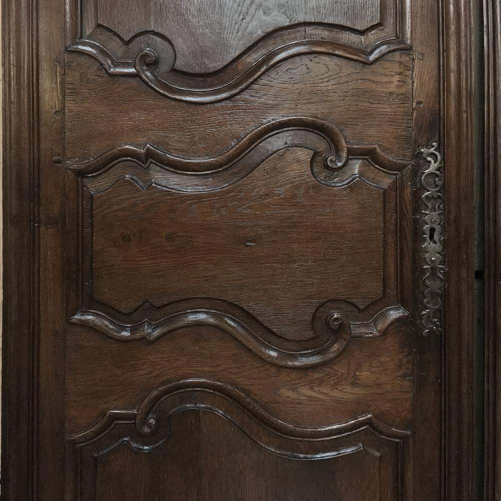 Pair of 18th Century Country French Oak Armoire Doors, Plaquards 3