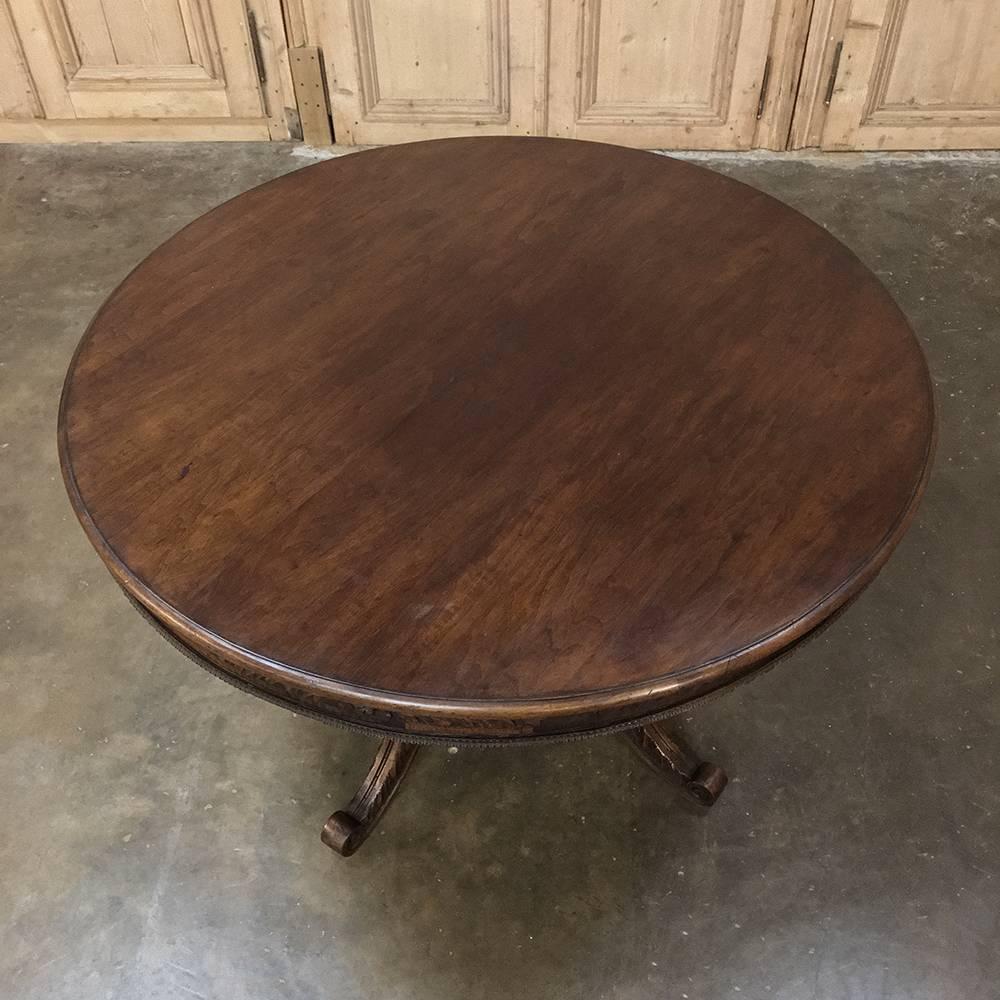 19th Century Italian Walnut Baroque Centre Table In Good Condition In Dallas, TX