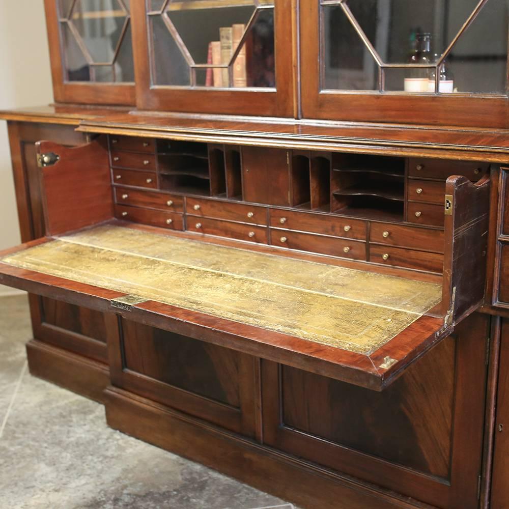 Monumental 19th Century Grand English Mahogany Bookcase, Secretary 1