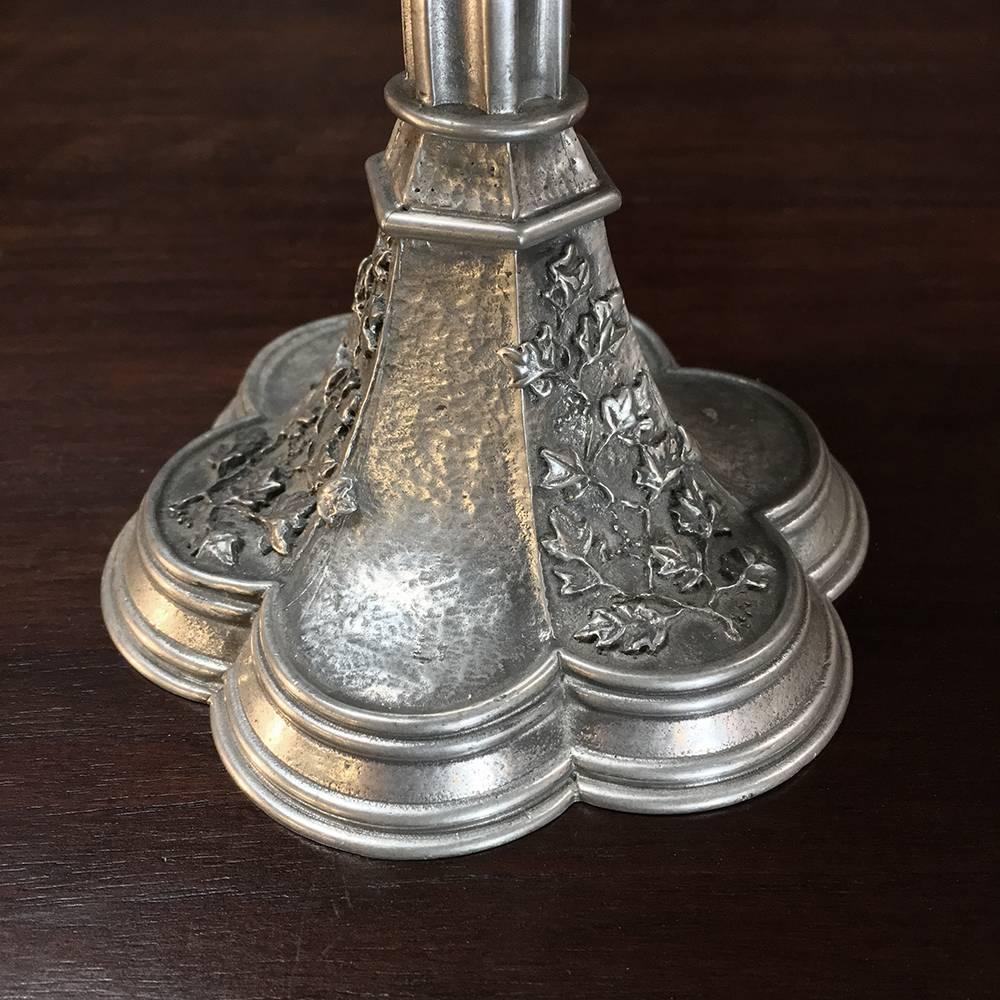 19th Century Silver Plate Chalice with Semi-Precious Jewels 1