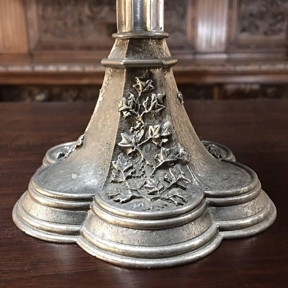 19th Century Silver Plate Chalice with Semi-Precious Jewels 2