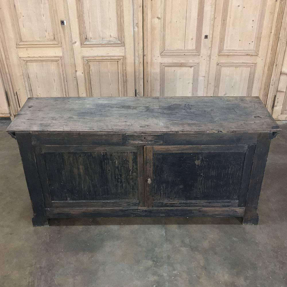 Late 19th Century 19th Century Rustic Painted Store Solid Pine Counter