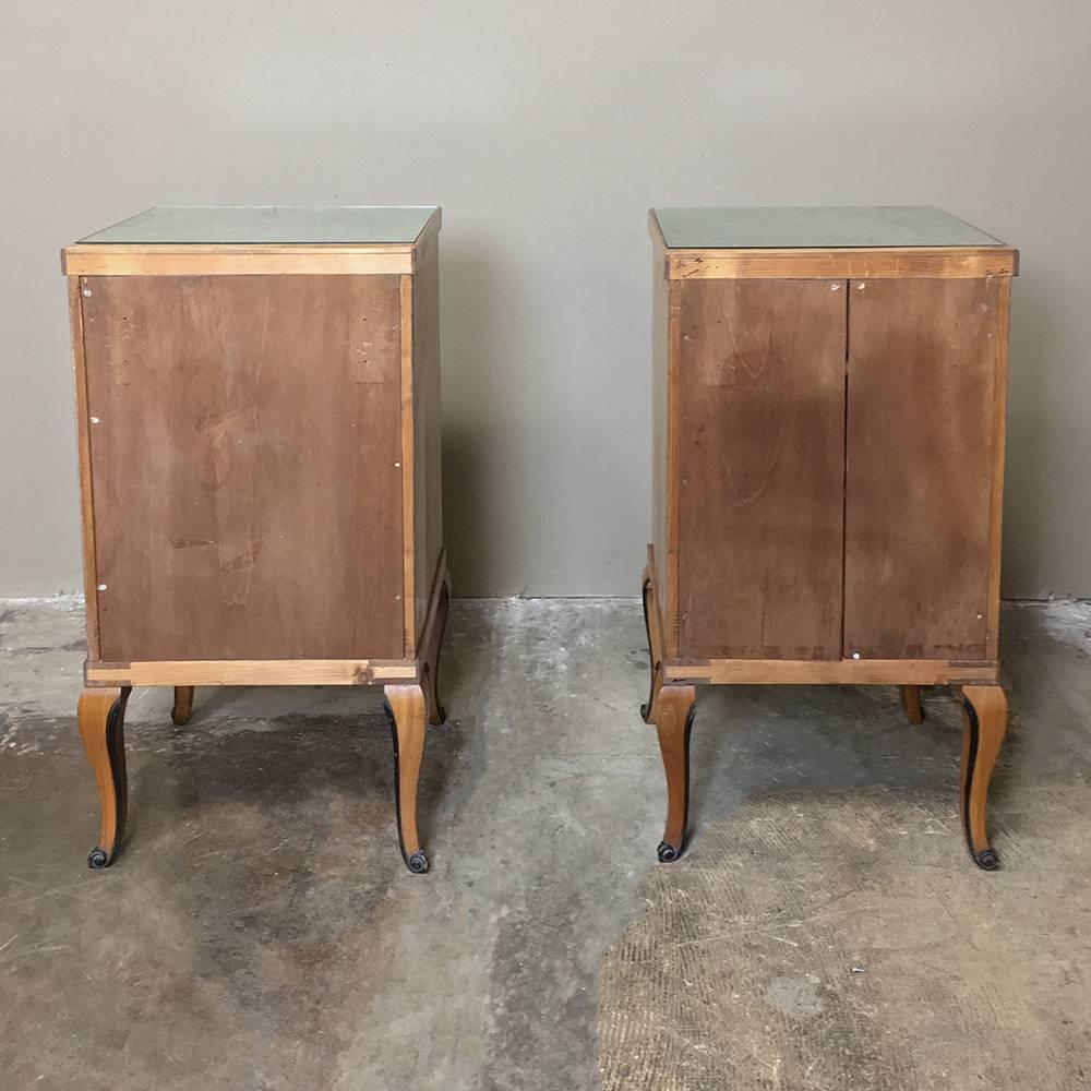 Pair of French Mid-Century Fruitwood Nightstands 4